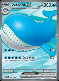 Wailord ex card in Spanish
