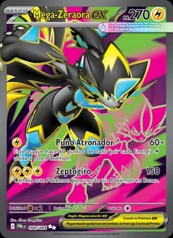Mega-Zeraora ex card in Spanish