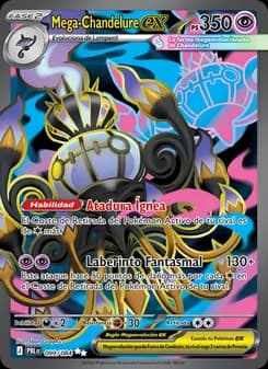 Mega-Chandelure ex card in Spanish