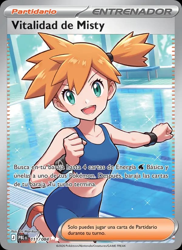 Vitalidad de Misty card in Spanish
