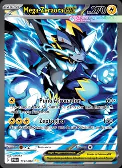 Mega-Zeraora ex card in Spanish