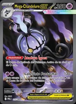 Mega-Chandelure ex card in Spanish