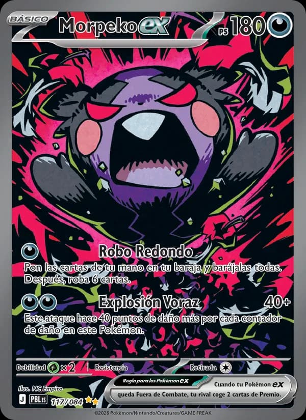 Morpeko ex card in Spanish