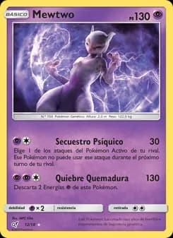 Mewtwo card in Spanish