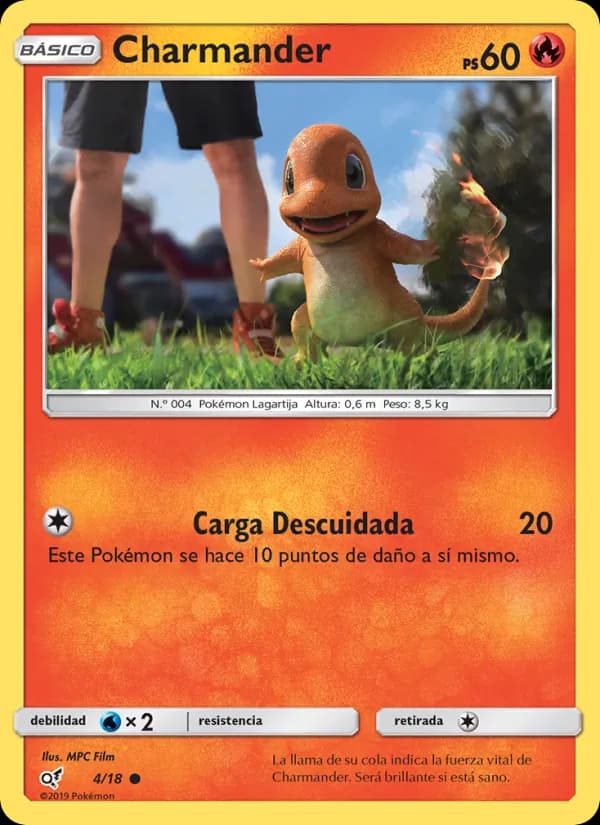 Charmander card in Spanish