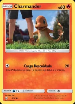 Charmander card in Spanish