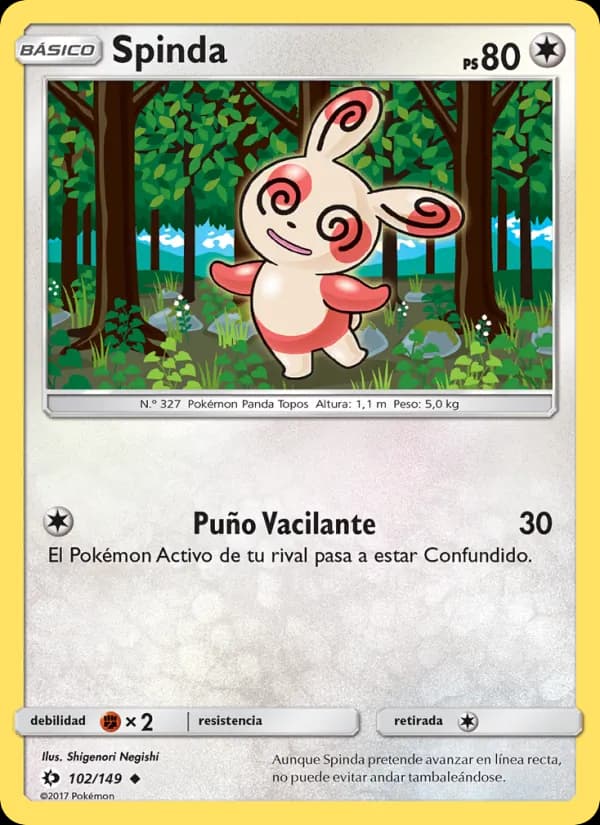 Spinda card in Spanish