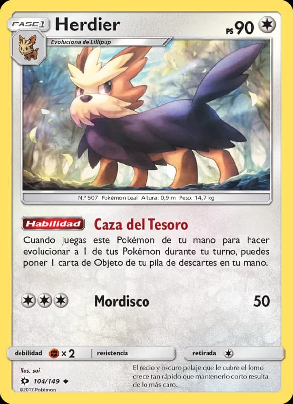 Herdier card in Spanish