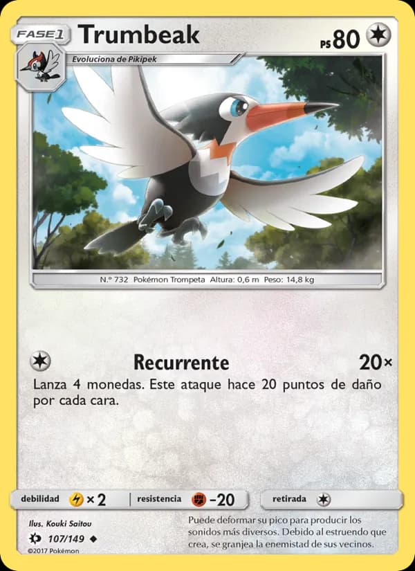 Trumbeak card in Spanish