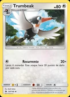 Trumbeak card in Spanish