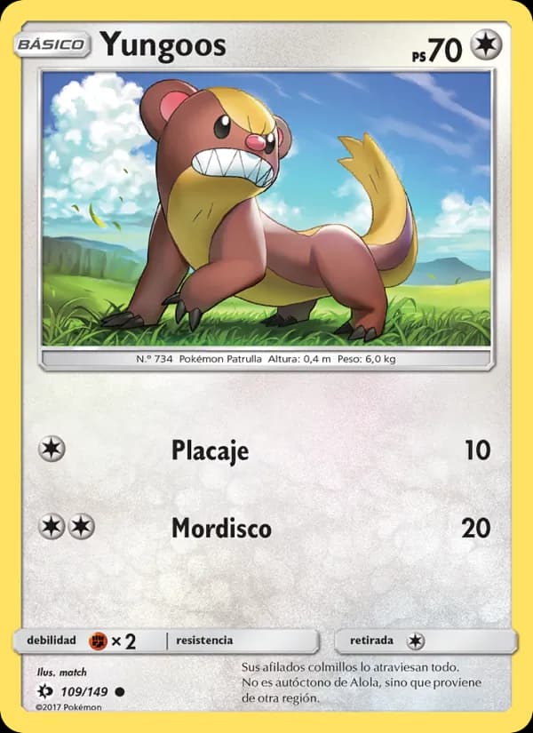 Yungoos card in Spanish