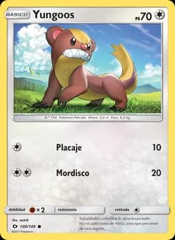 Yungoos card in Spanish