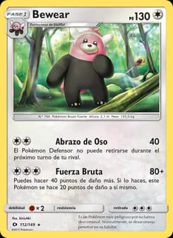 Bewear card in Spanish