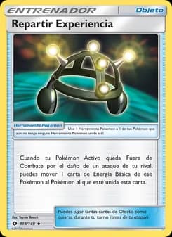 Repartir Experiencia card in Spanish