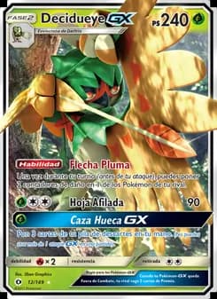 Decidueye GX card in Spanish