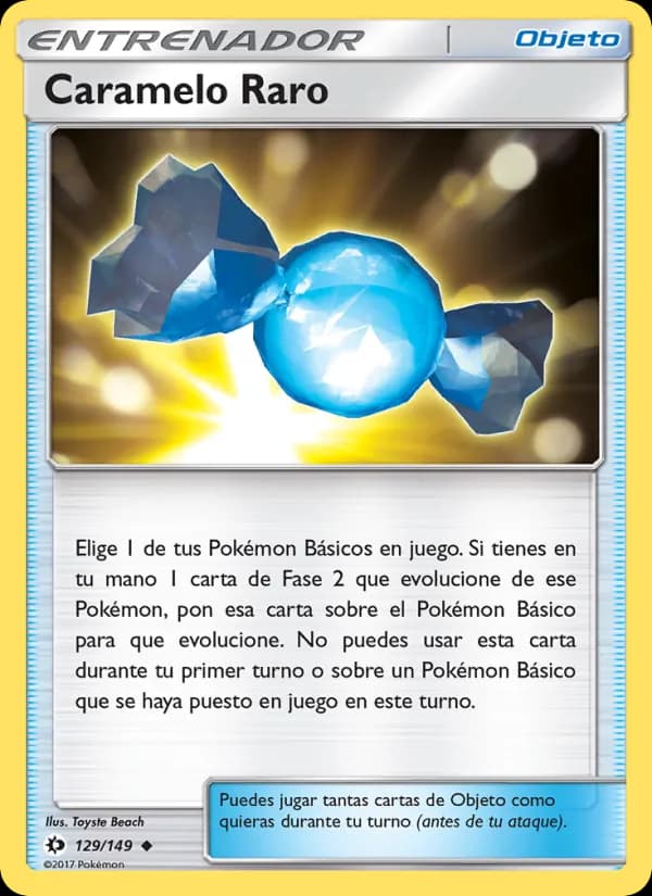 Caramelo Raro card in Spanish
