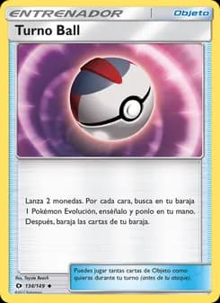 Turno Ball card in Spanish