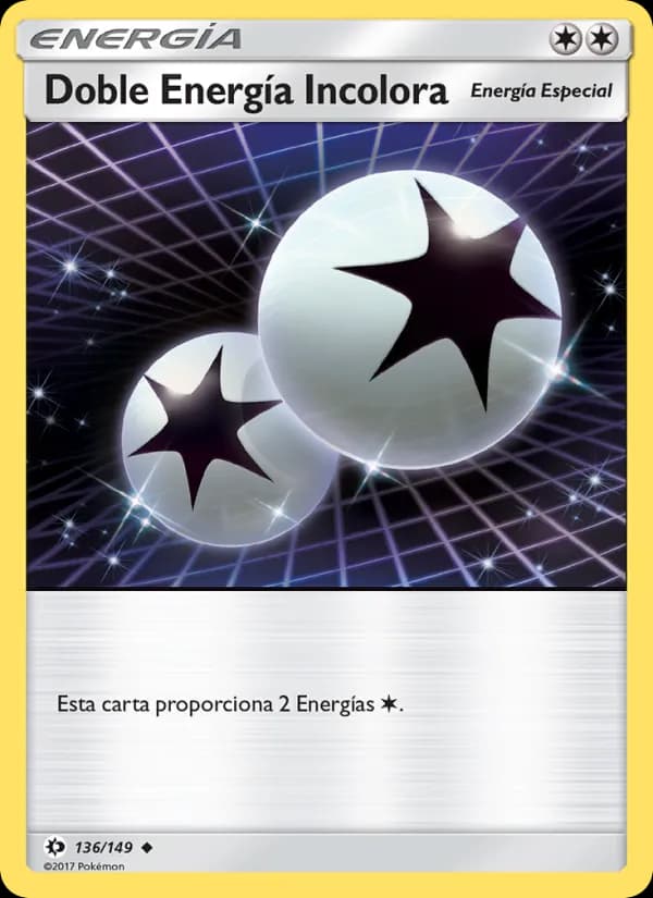 Doble Energía Incolora card in Spanish