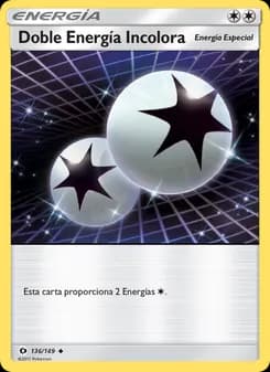 Doble Energía Incolora card in Spanish