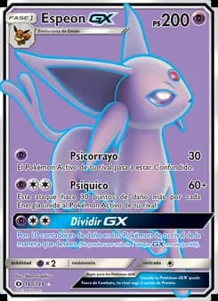 Espeon GX card in Spanish