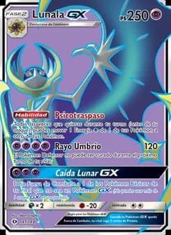 Lunala GX card in Spanish