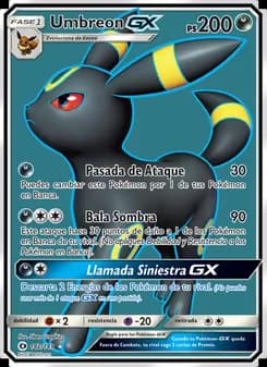 Umbreon GX card in Spanish