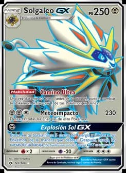 Solgaleo GX card in Spanish