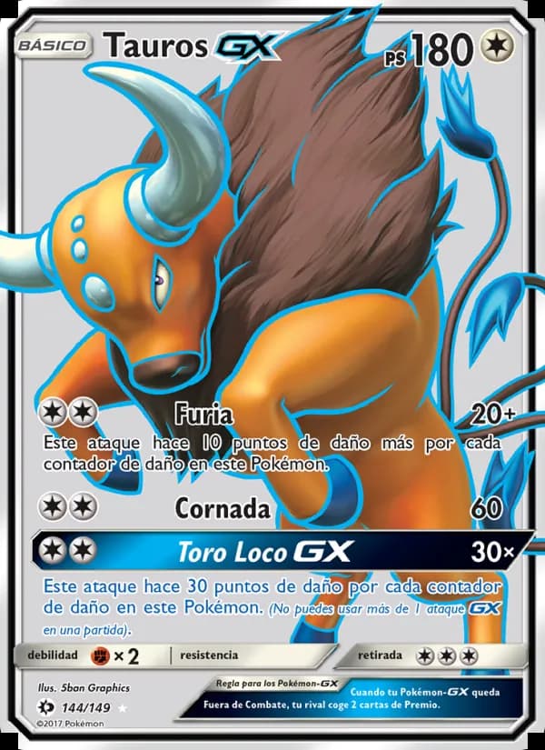 Tauros GX card in Spanish