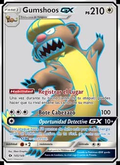 Gumshoos GX card in Spanish