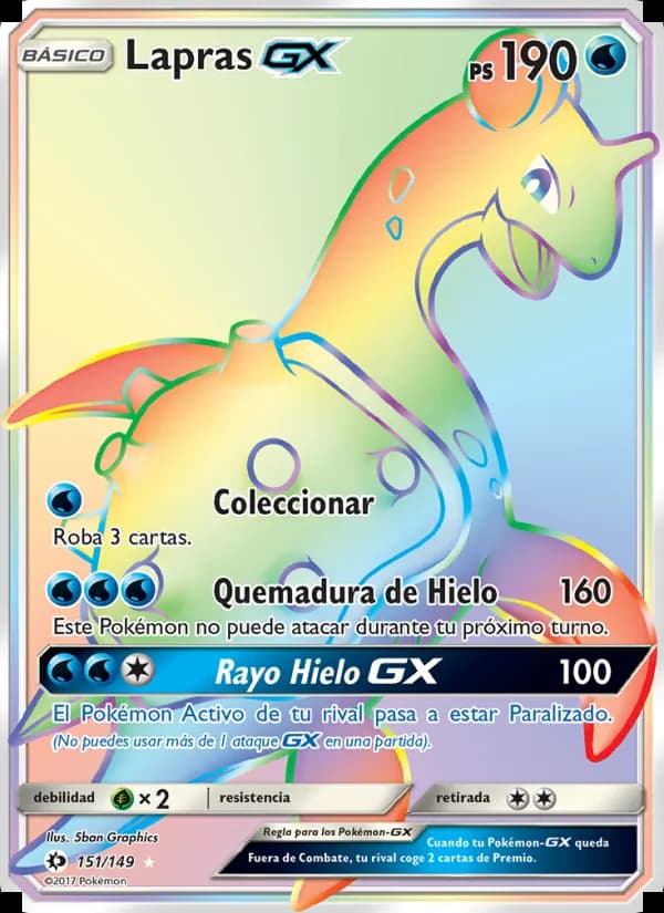 Lapras GX card in Spanish