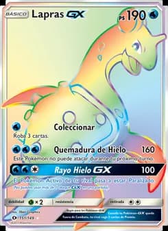 Lapras GX card in Spanish