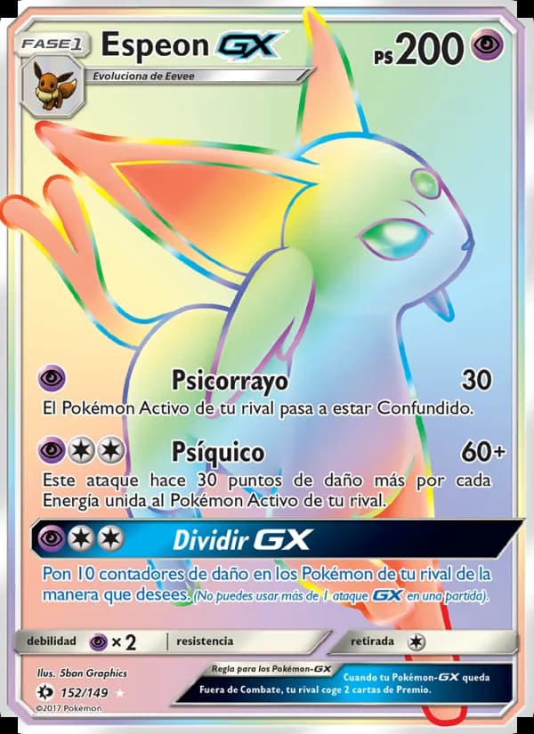 Espeon GX card in Spanish