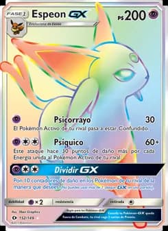 Espeon GX card in Spanish