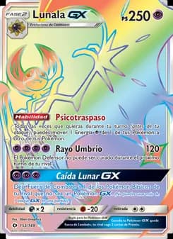 Lunala GX card in Spanish