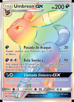 Umbreon GX card in Spanish