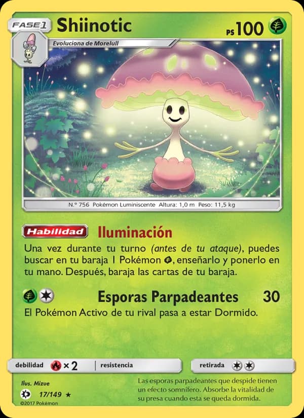 Shiinotic card in Spanish