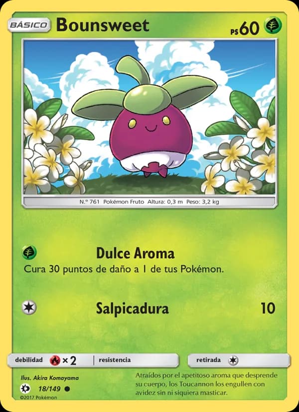 Bounsweet card in Spanish