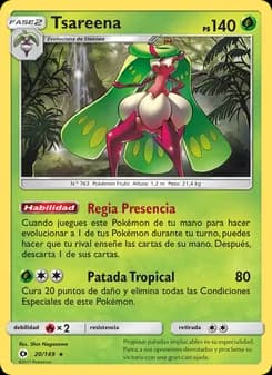 Tsareena card in Spanish