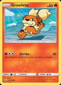 Growlithe card in Spanish