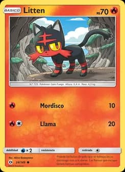 Litten card in Spanish