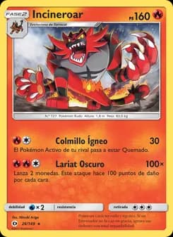 Incineroar card in Spanish