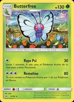 Butterfree card in Spanish
