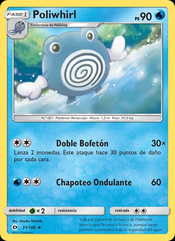 Poliwhirl card in Spanish