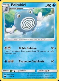 Poliwhirl card in Spanish