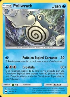 Poliwrath card in Spanish