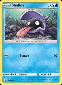 Shellder card in Spanish