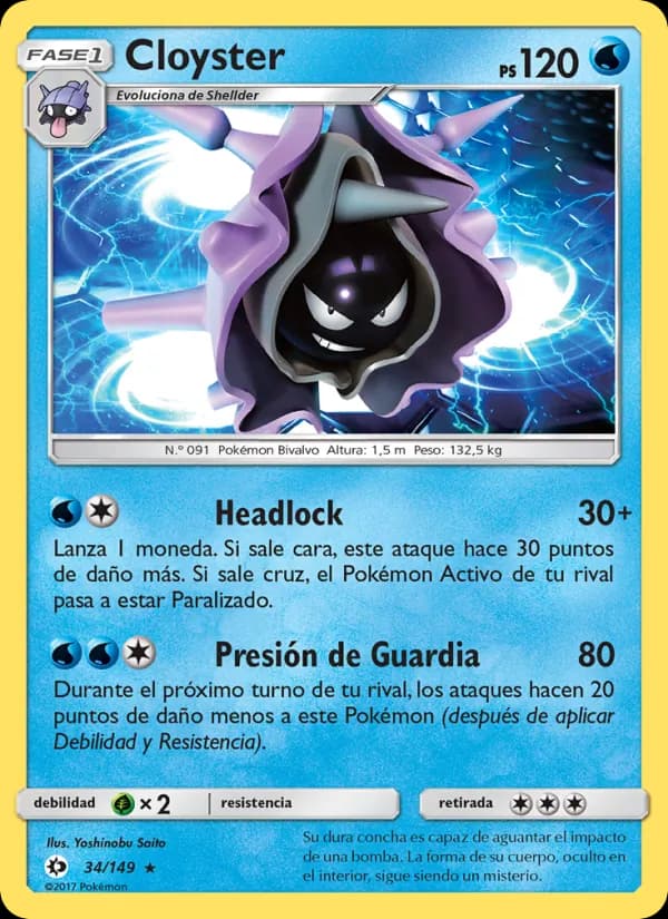 Cloyster card in Spanish