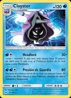 Cloyster card in Spanish