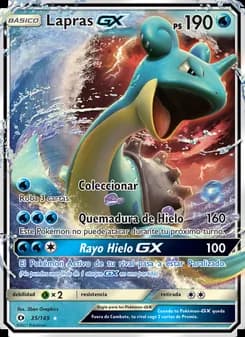 Lapras GX card in Spanish