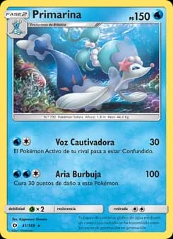 Primarina card in Spanish